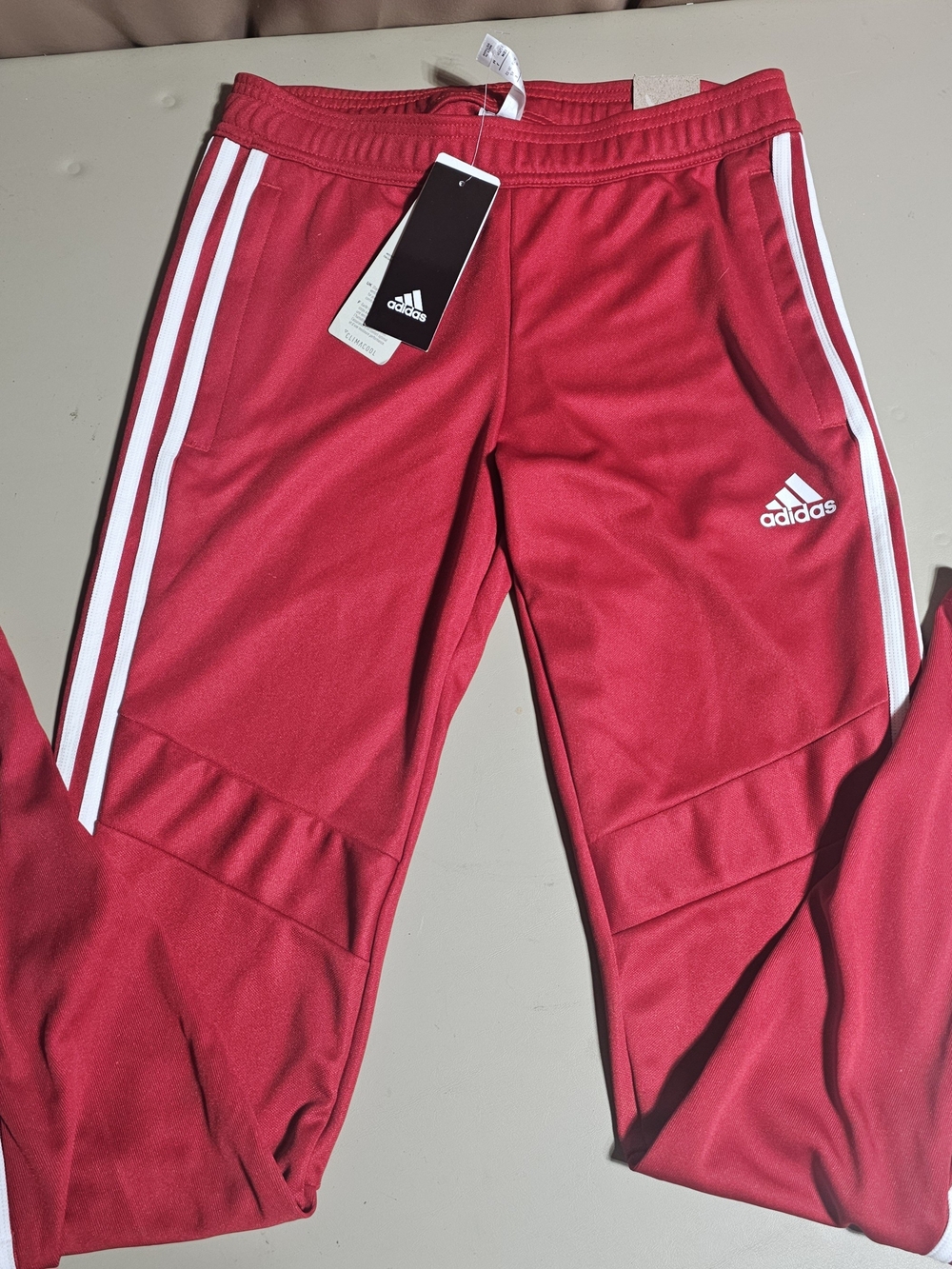 NWT Adidas Women's Tiro 19 Soccer Training Track Pants Red White Climacool Sz XS